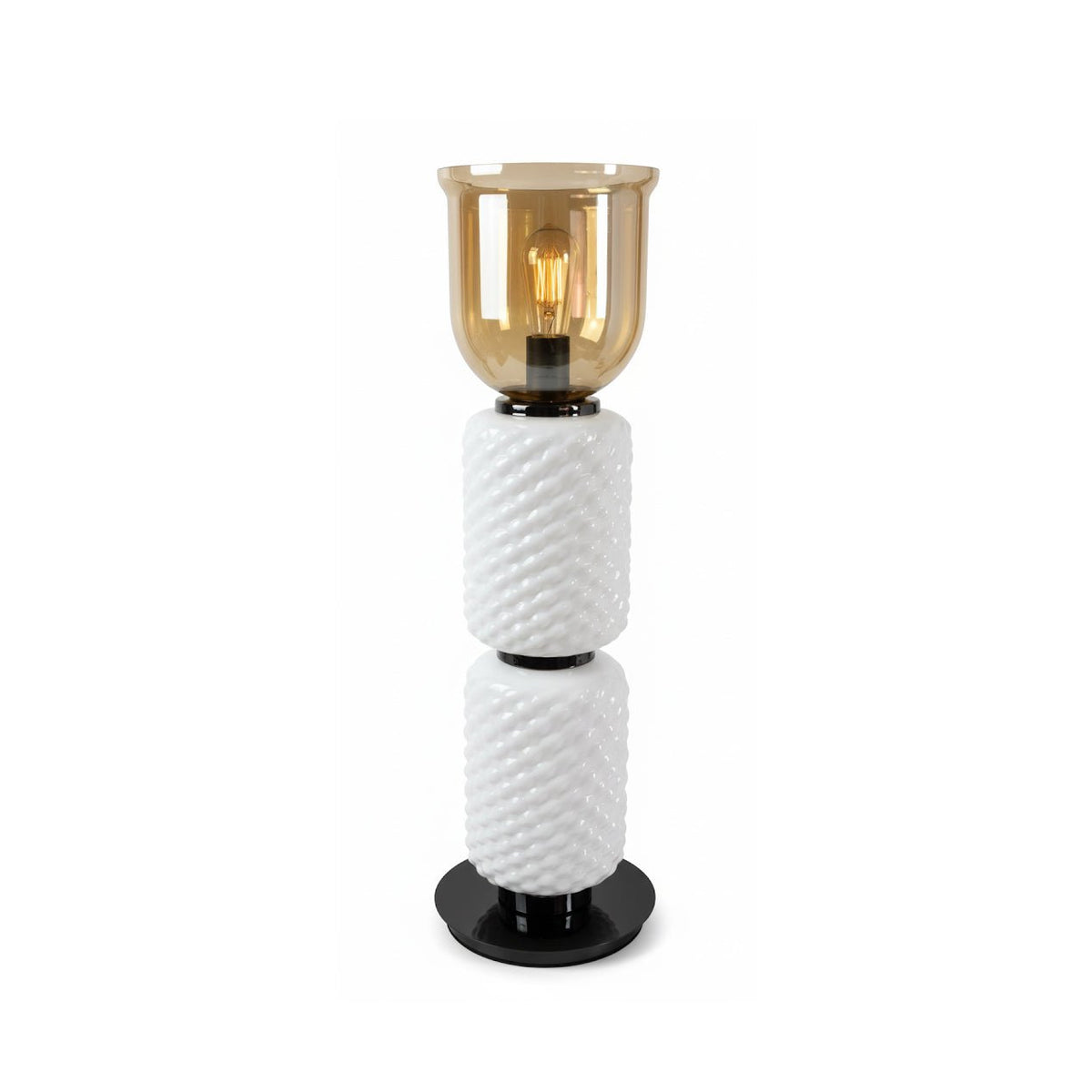 Zephiron lampada da tavolo in vetro stratificato texturizzato