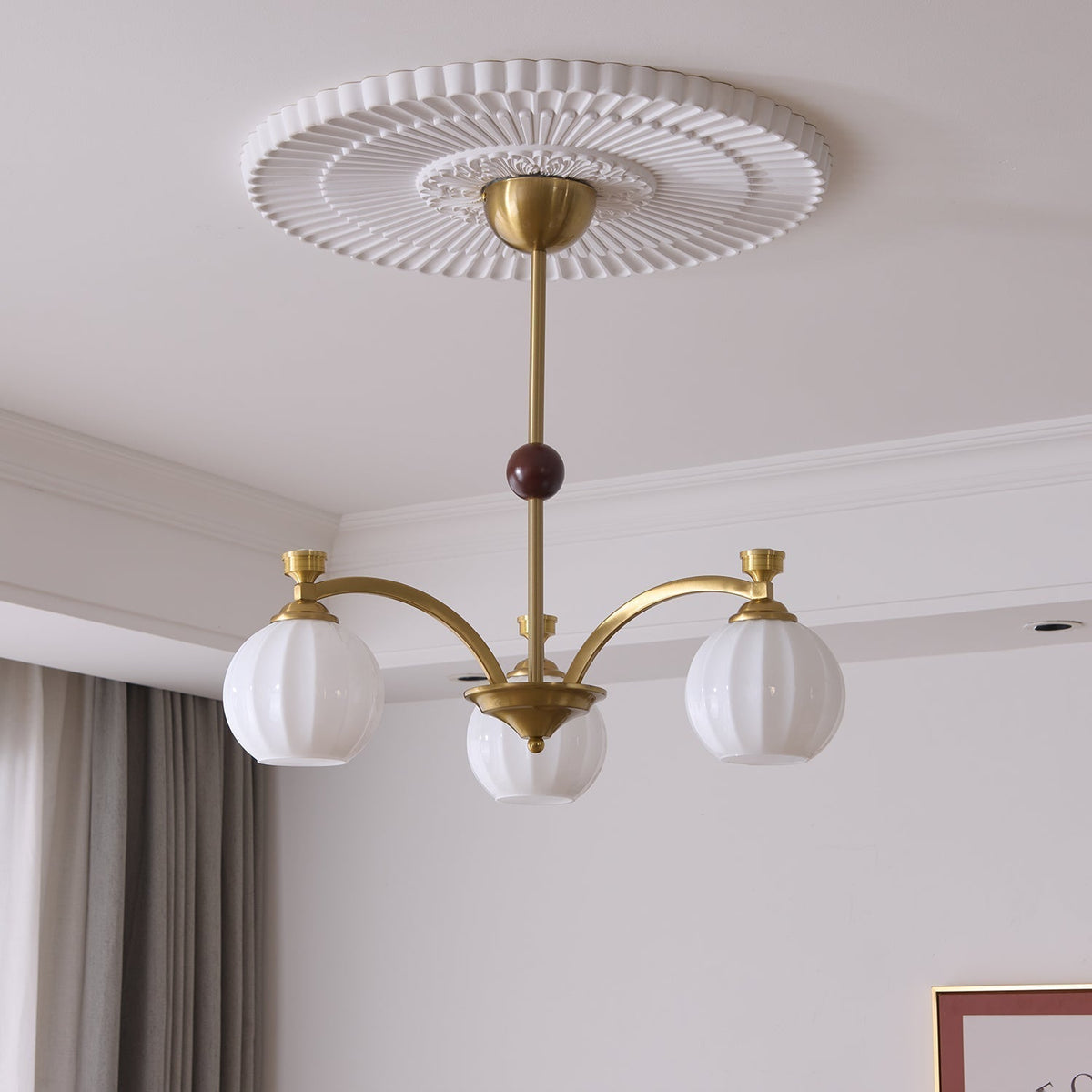 Usilia lampadario Eleganza vintage vetro legno