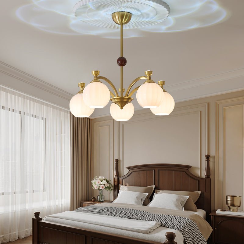 Usilia lampadario Eleganza vintage vetro legno