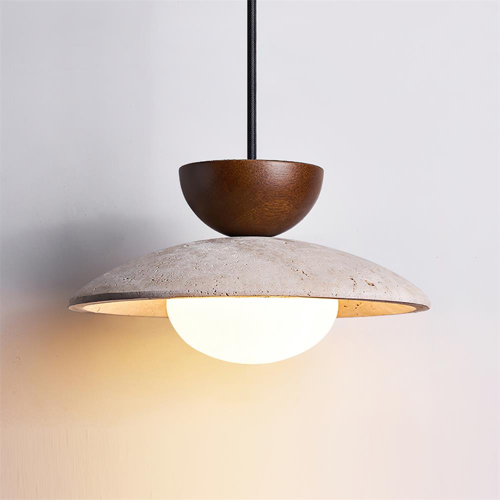 Ritta Lampade a Sospensione Moderne in Travertino Naturale