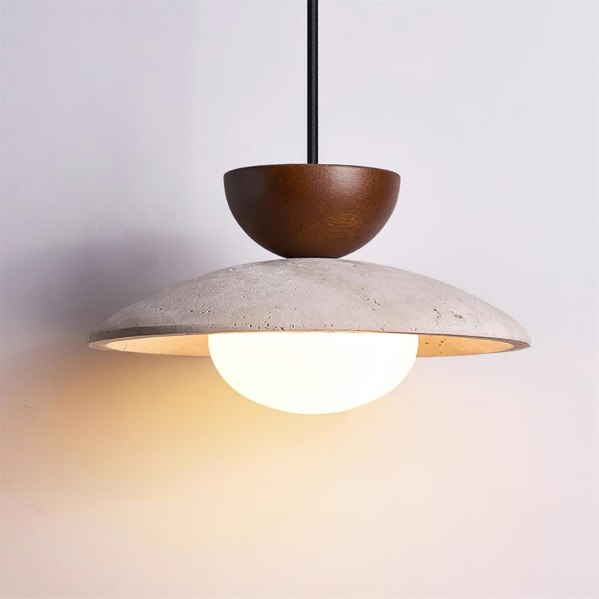 Ritta Lampade a Sospensione Moderne in Travertino Naturale