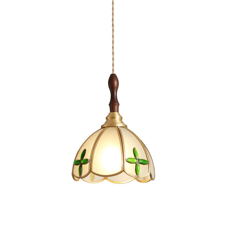 Floraner lampada a sospensione in ottone e vetro
