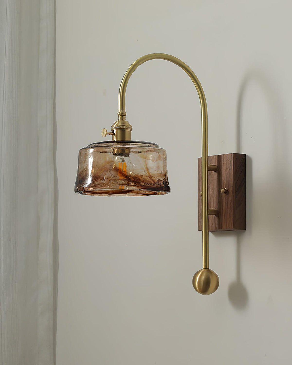 Vorelle lampada da parete vintage Stained Glass