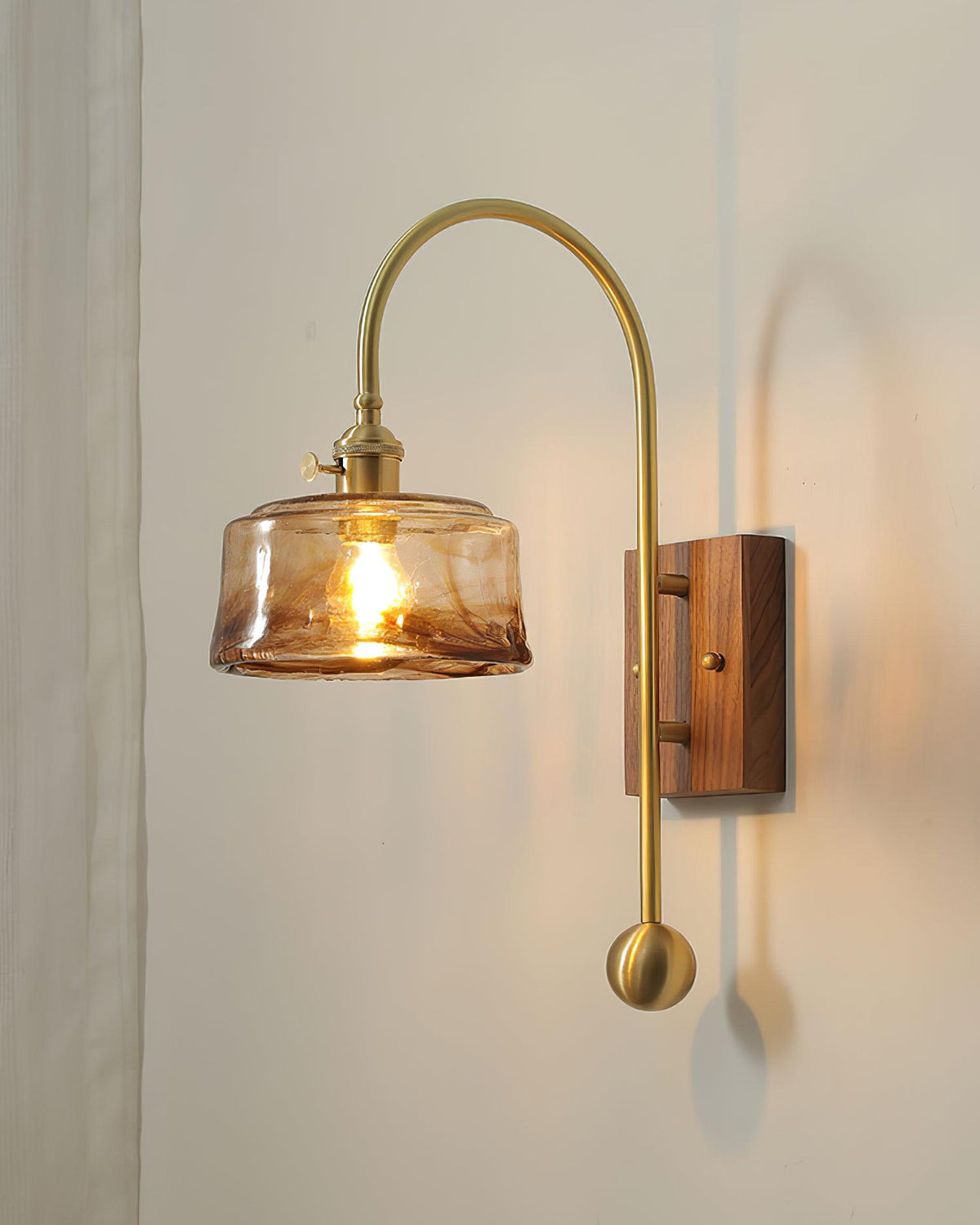 Vorelle lampada da parete vintage Stained Glass
