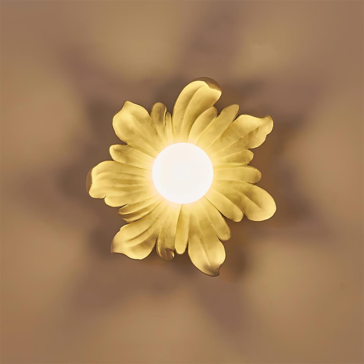 Tina lampada da parete a fiore