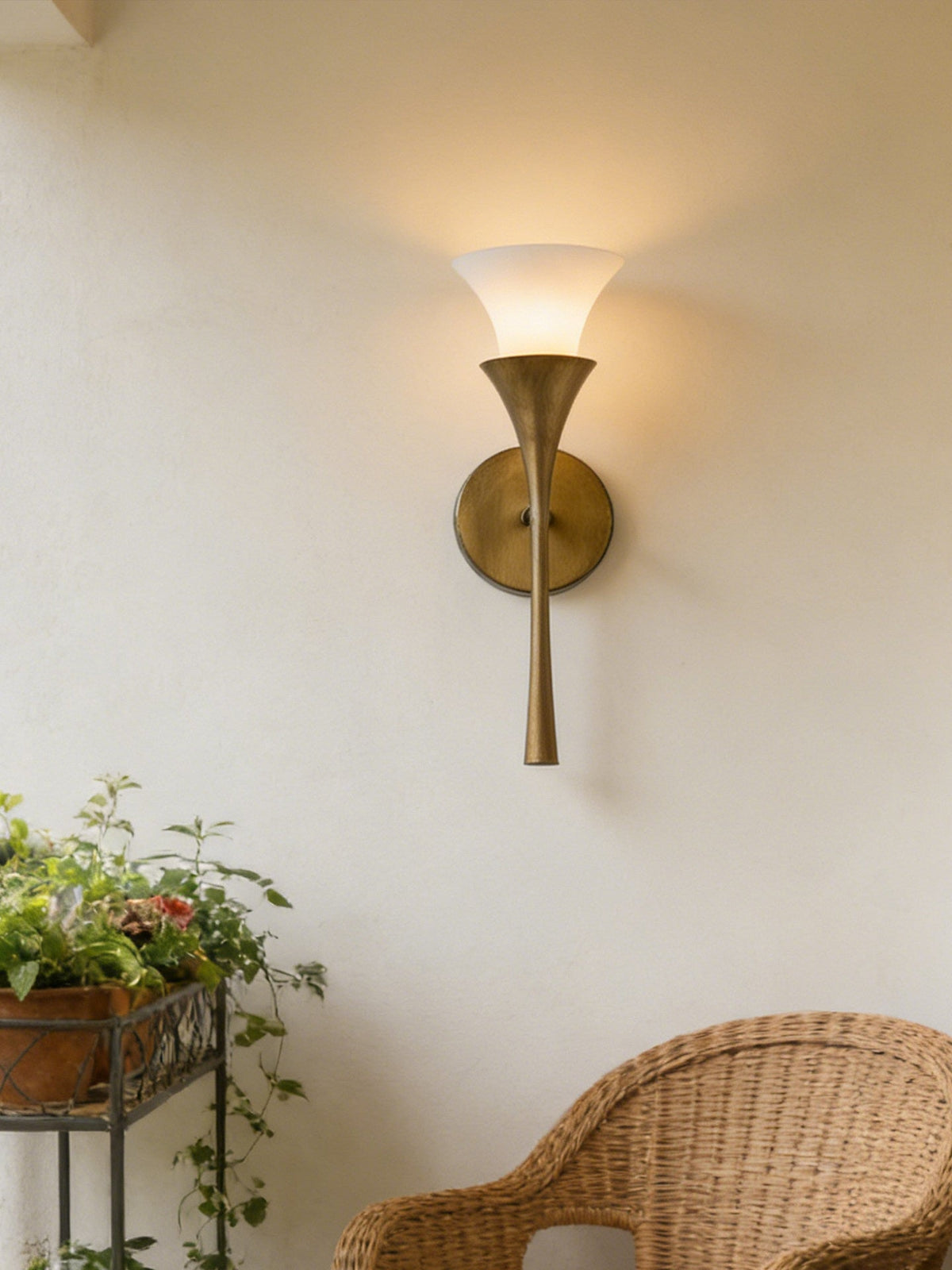 Solalette ottone Cono Doppio applique a parete