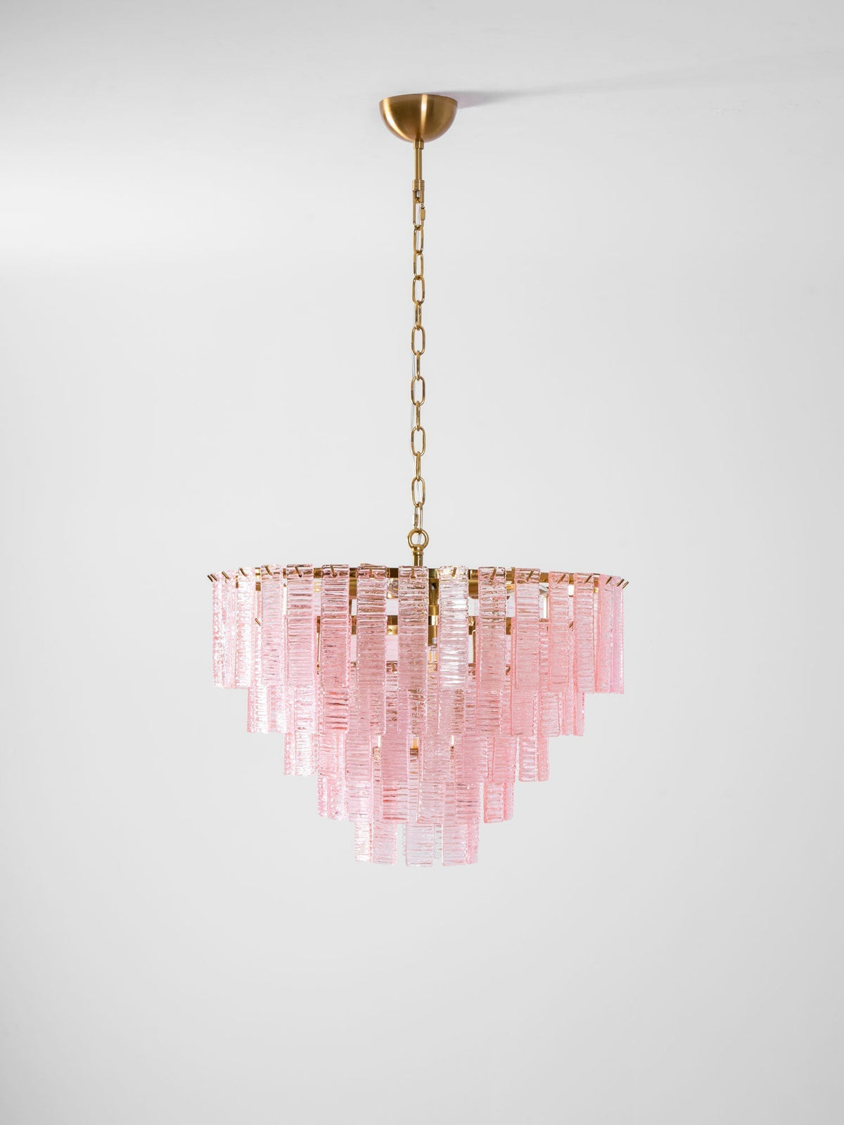 Lioririan lampadario vetro Murano Rosa Stratificato vintage lusso
