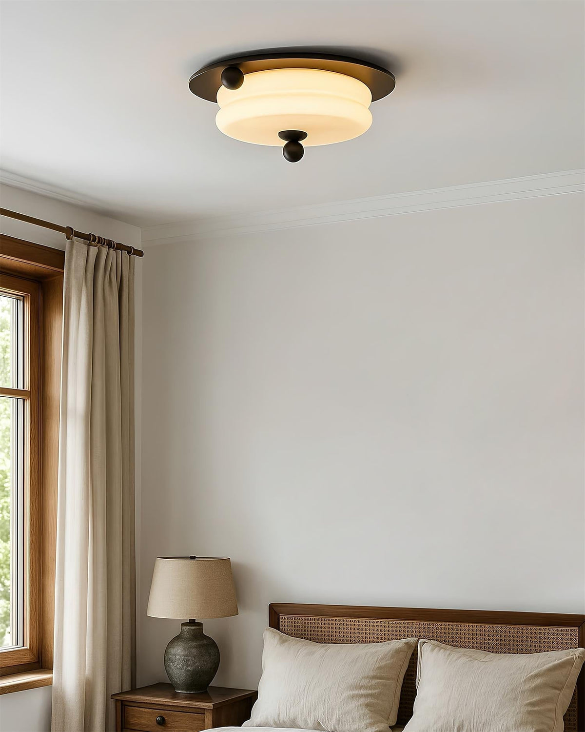 Rinoria lampada da soffitto in legno noce