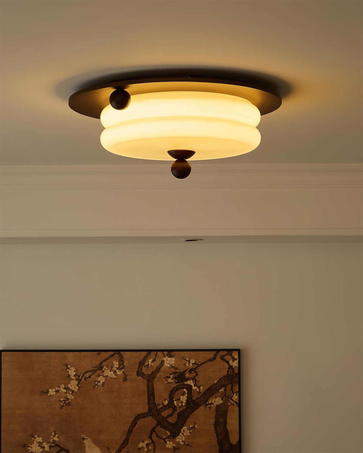 Rinoria lampada da soffitto in legno noce