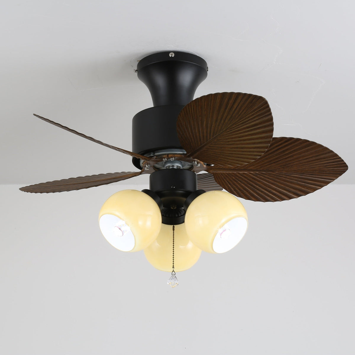 Marvella ventilatore da soffitto con luce in legno vintage