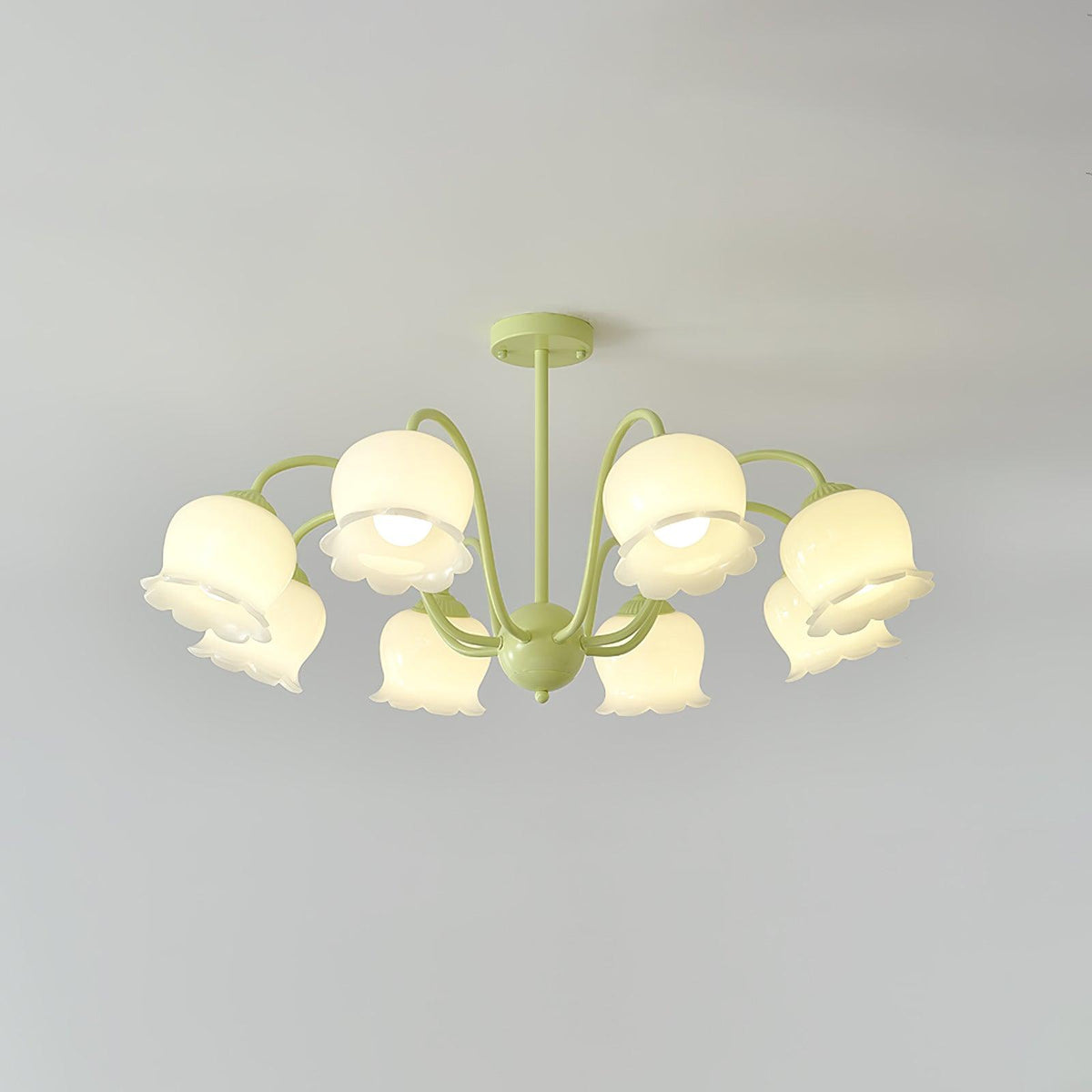 Ibis Trumpet lampadario petali di vetro Floreali Pastello