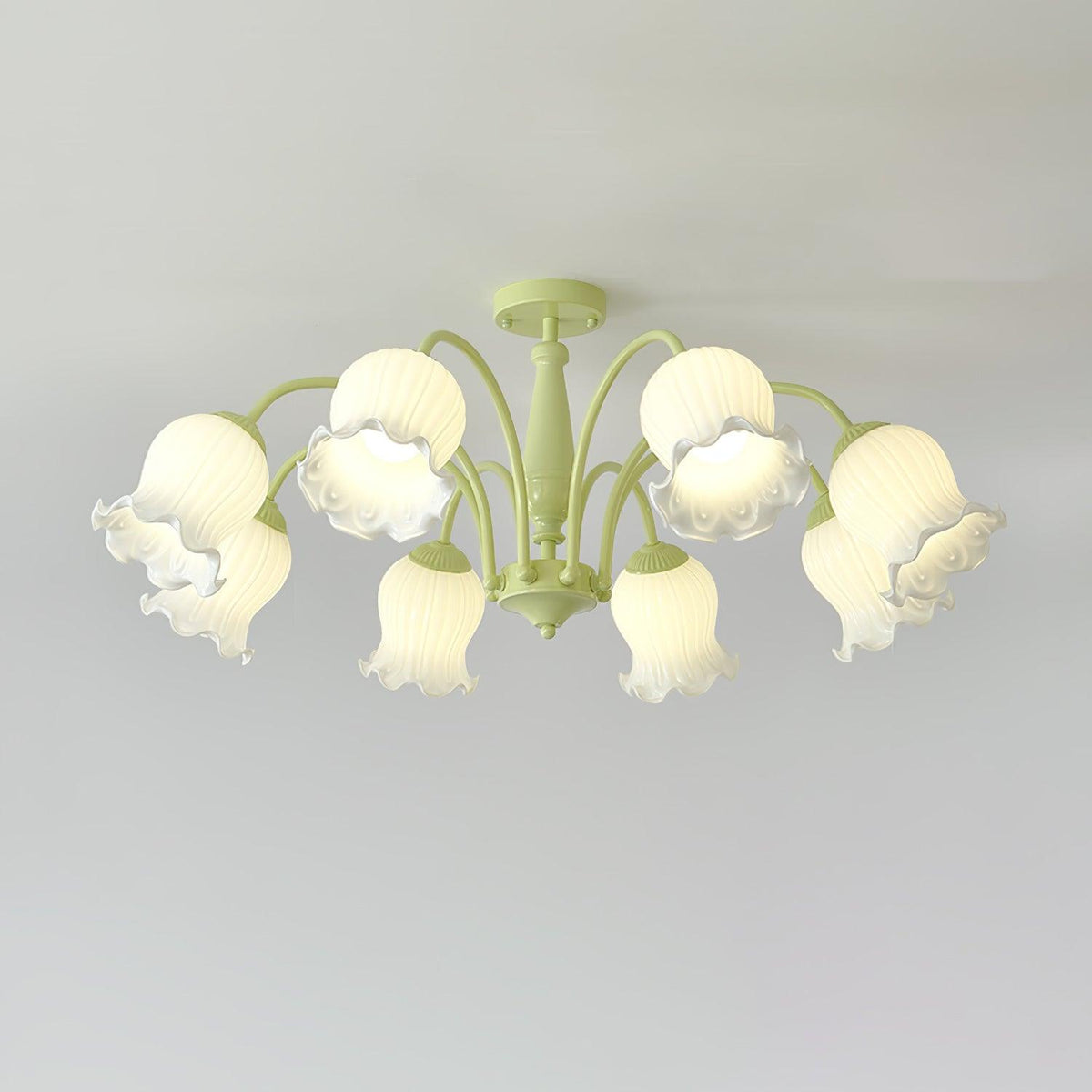 Ibis Trumpet lampadario petali di vetro Floreali Pastello
