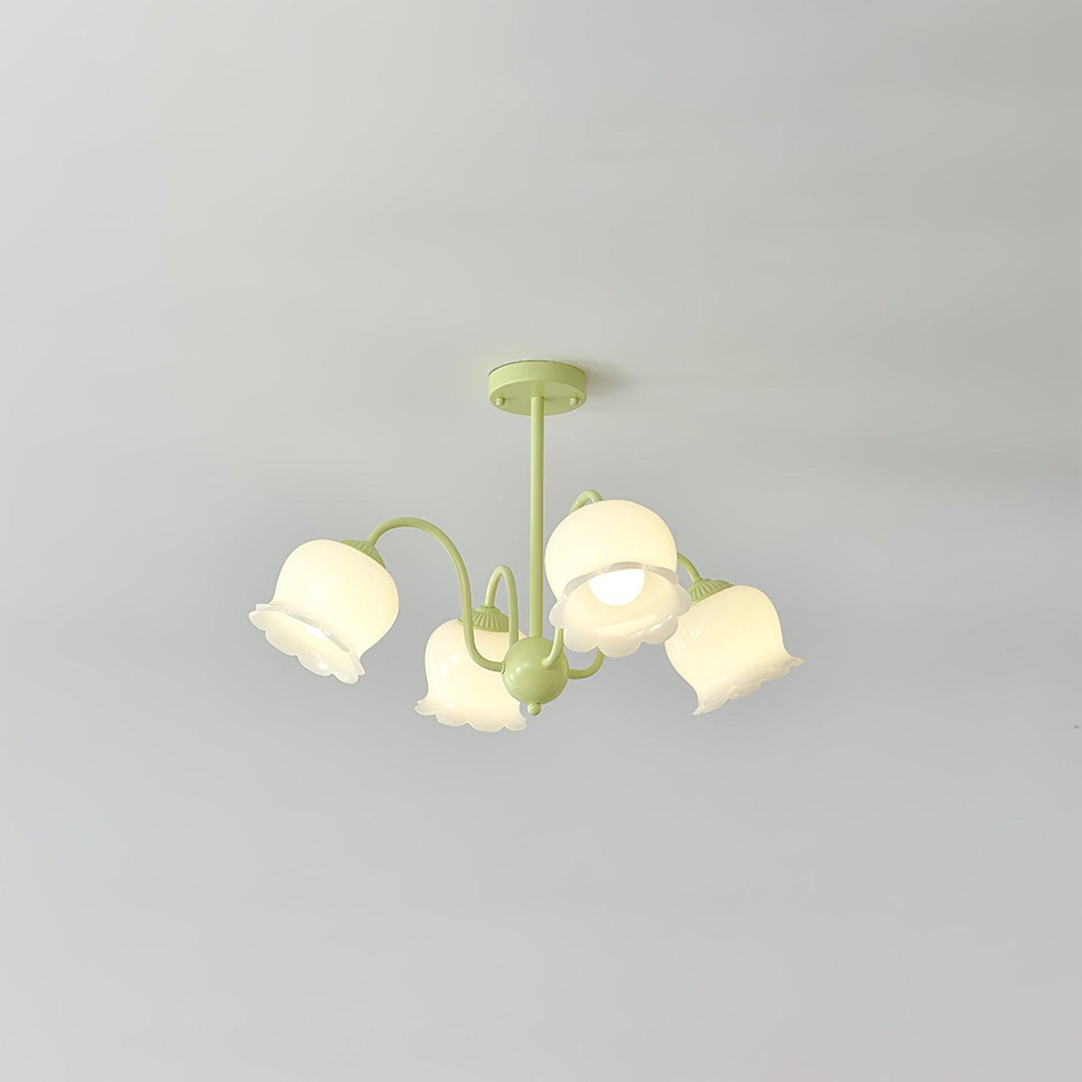 Ibis Trumpet lampadario petali di vetro Floreali Pastello