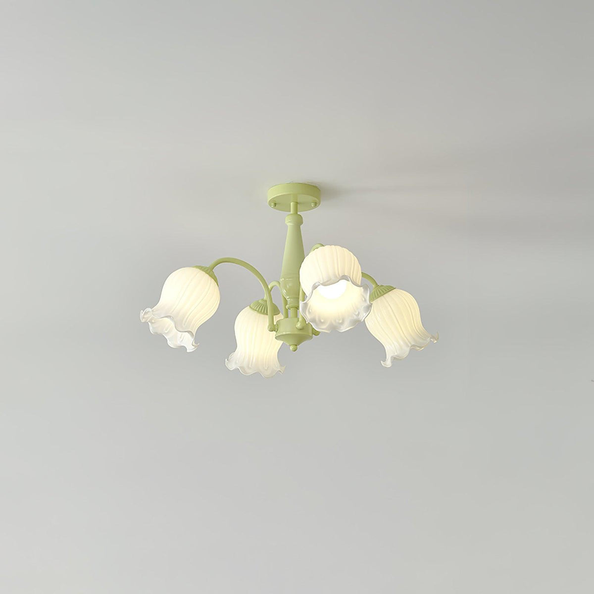 Ibis Trumpet lampadario petali di vetro Floreali Pastello