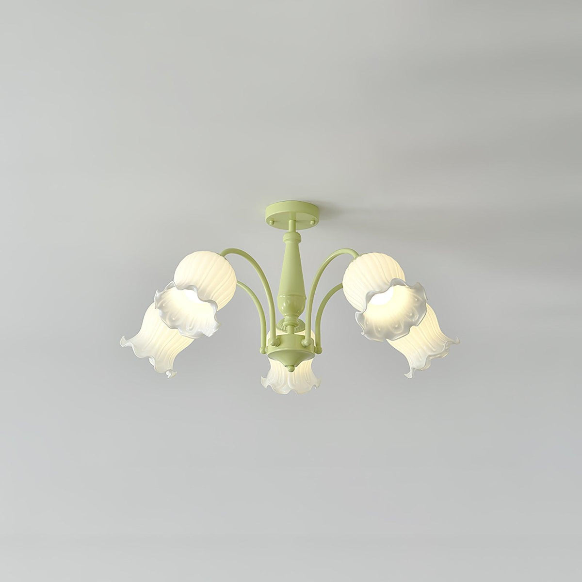 Ibis Trumpet lampadario petali di vetro Floreali Pastello