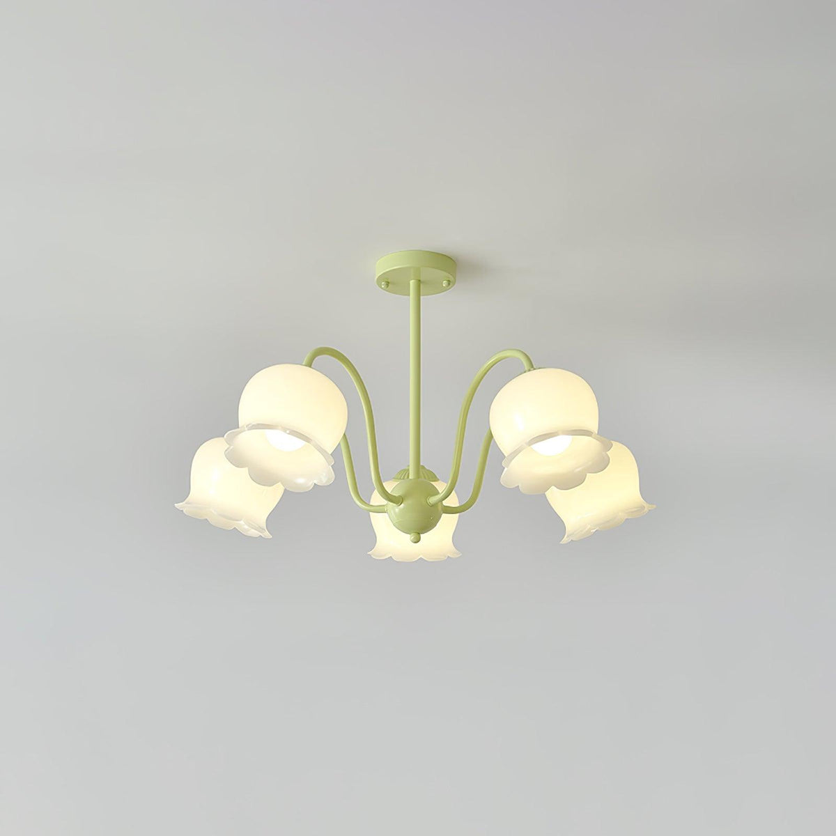 Ibis Trumpet lampadario petali di vetro Floreali Pastello