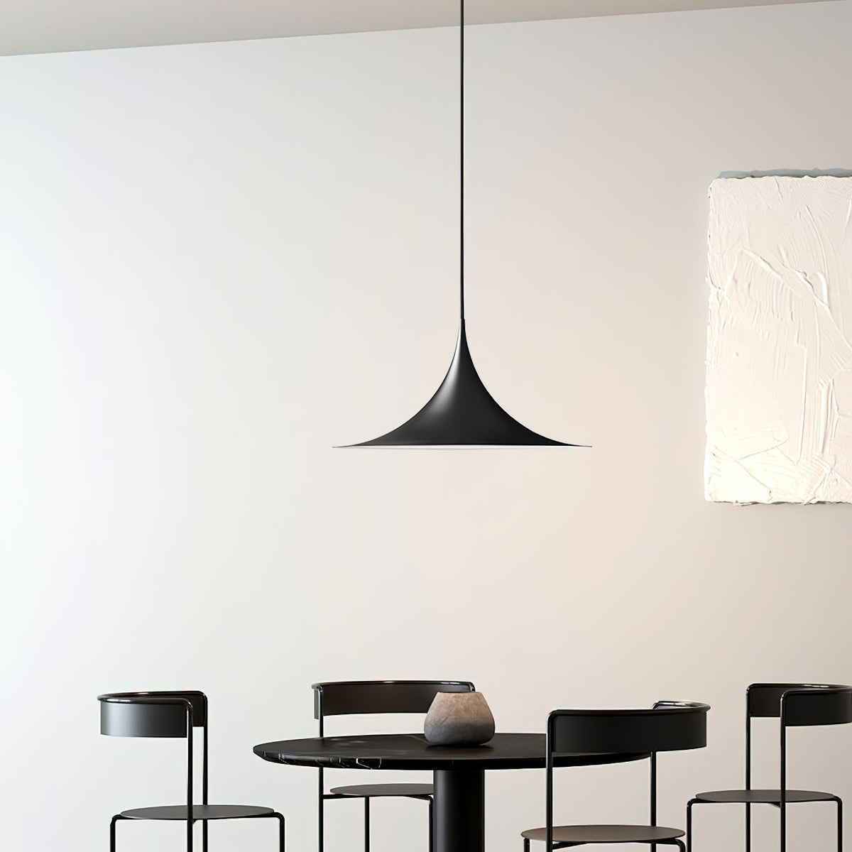 Viro lampada a sospensione Collo Sottile e Diffusore Ampio per sala da pranzo contemporanea