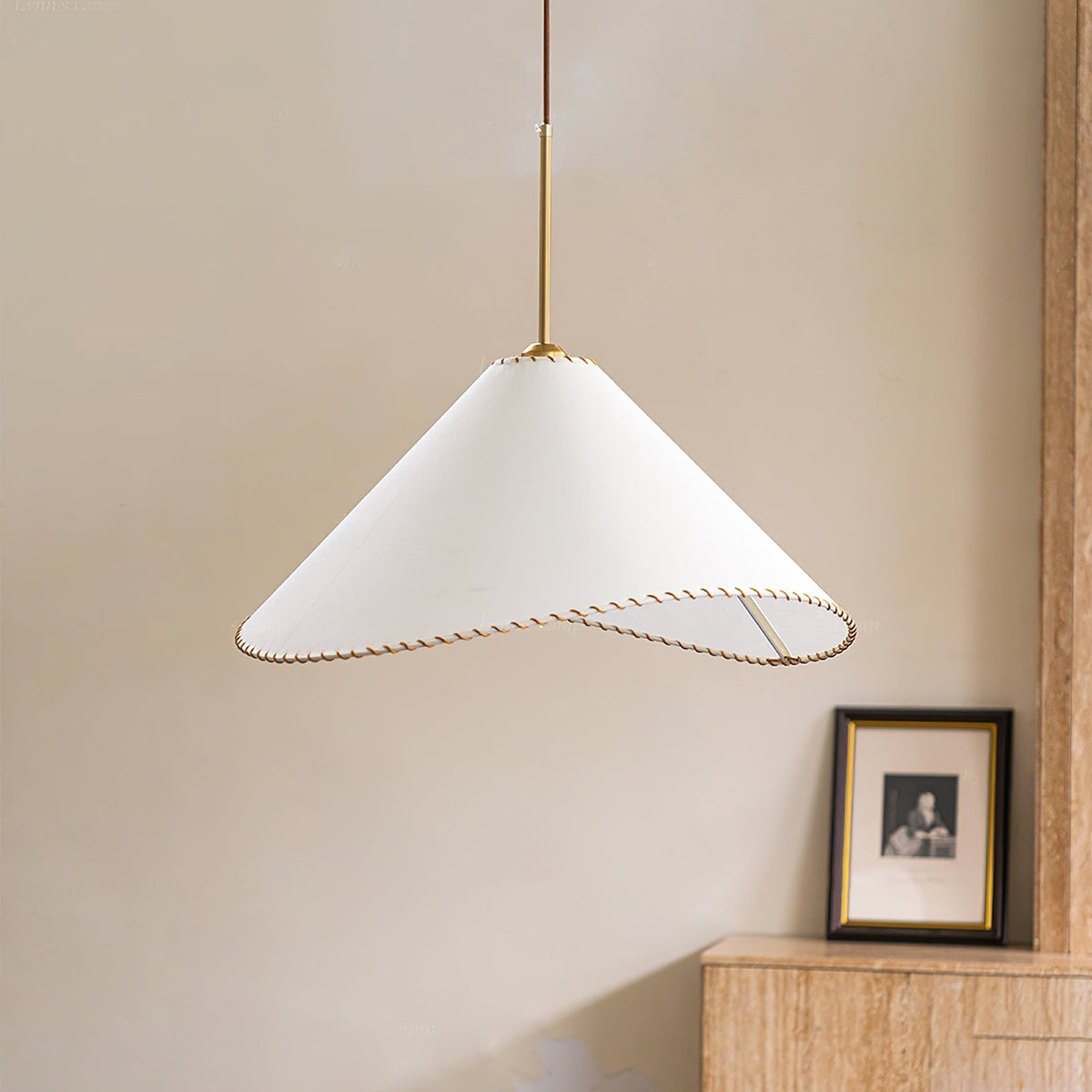 Aursoreth lampada a sospensione con Paralume in tessuto Twistato Nordico