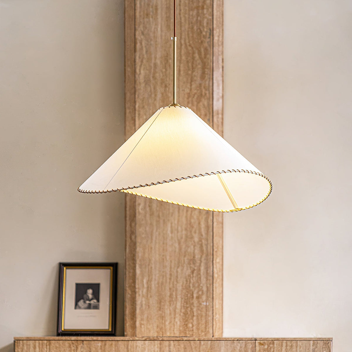 Aursoreth lampada a sospensione con Paralume in tessuto Twistato Nordico