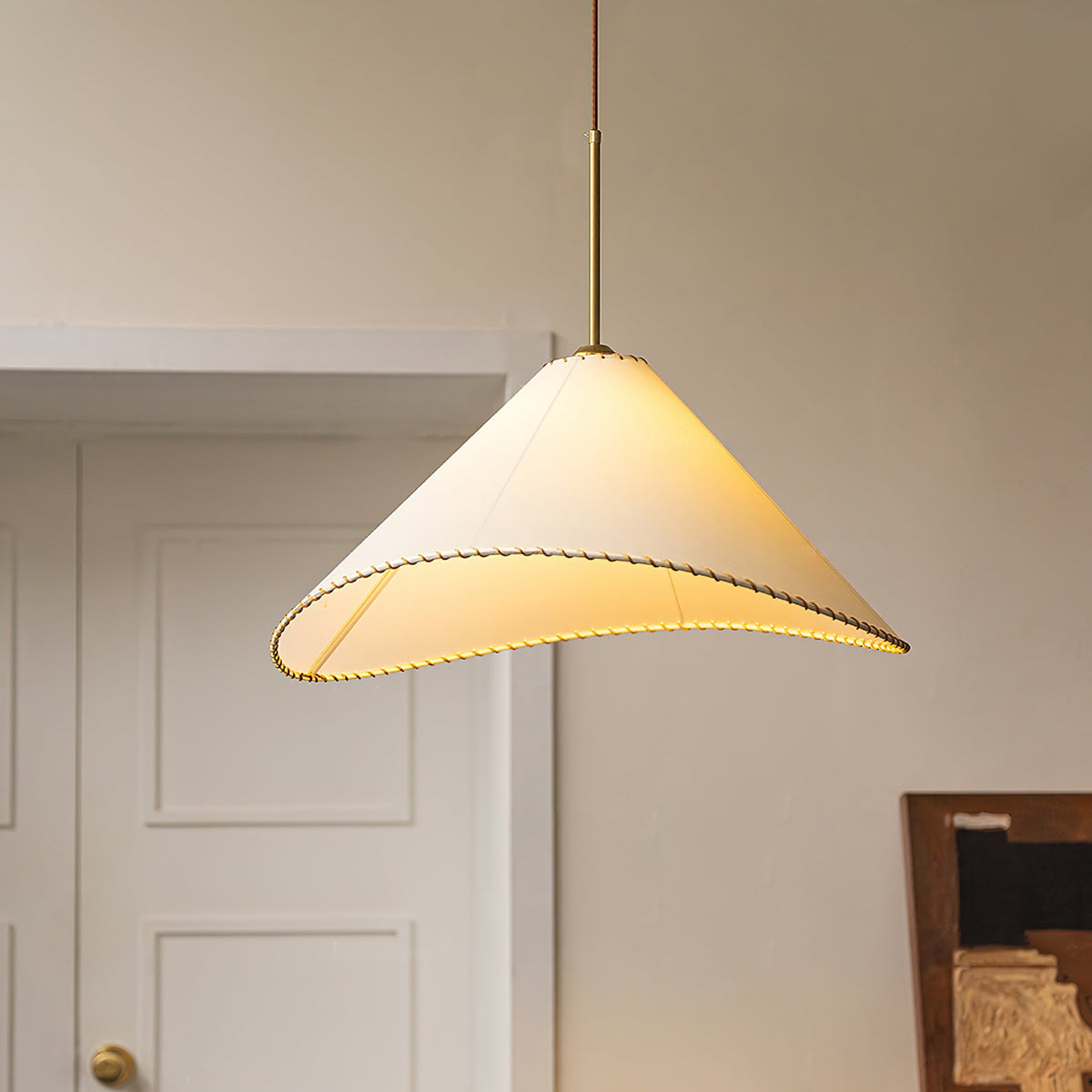 Aursoreth lampada a sospensione con Paralume in tessuto Twistato Nordico