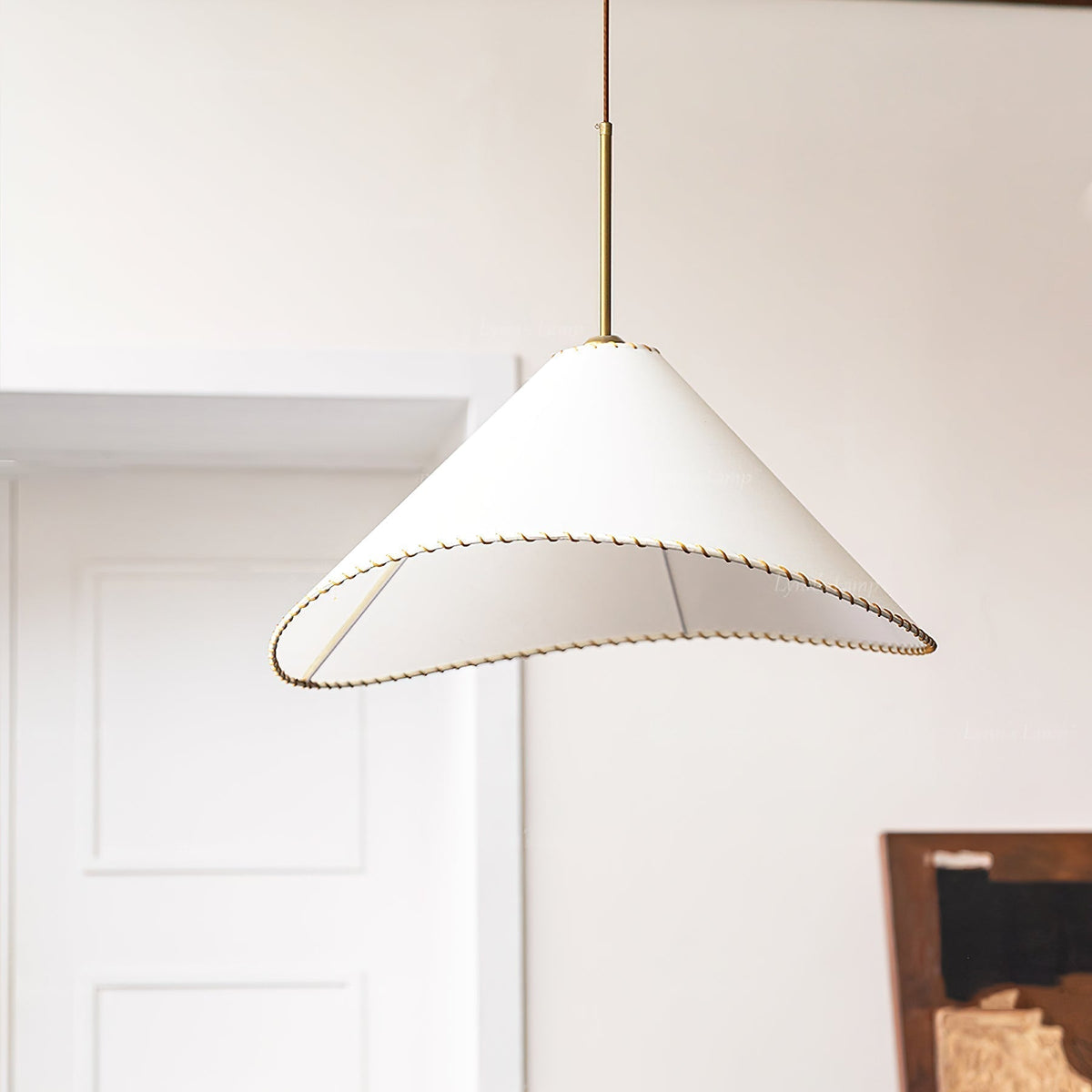 Aursoreth lampada a sospensione con Paralume in tessuto Twistato Nordico