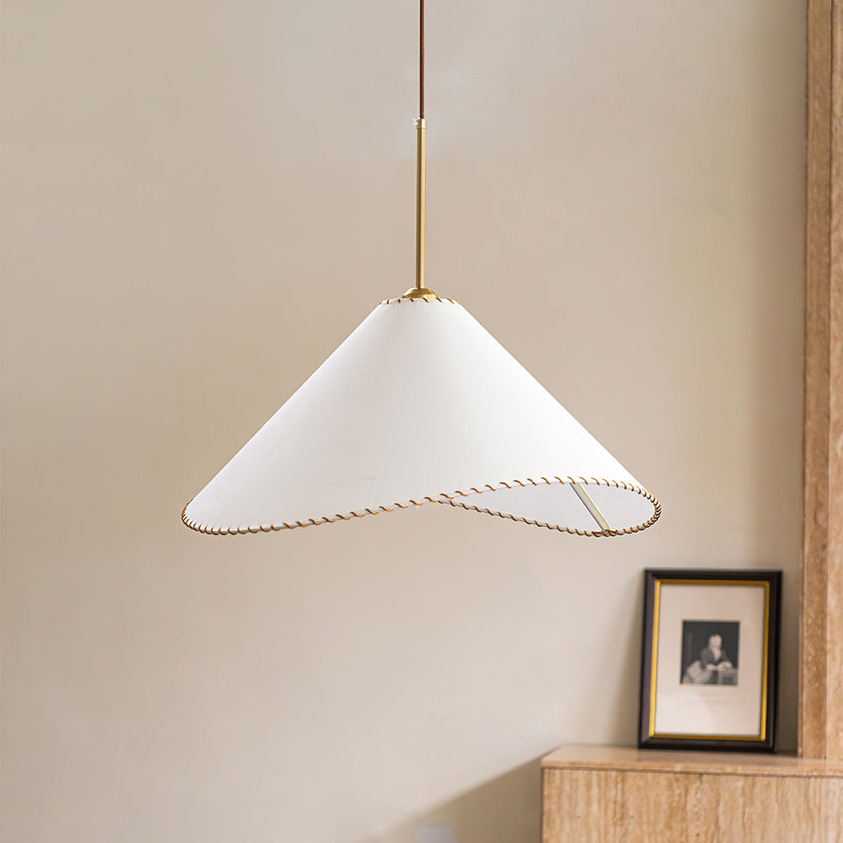 Aursoreth lampada a sospensione con Paralume in tessuto Twistato Nordico