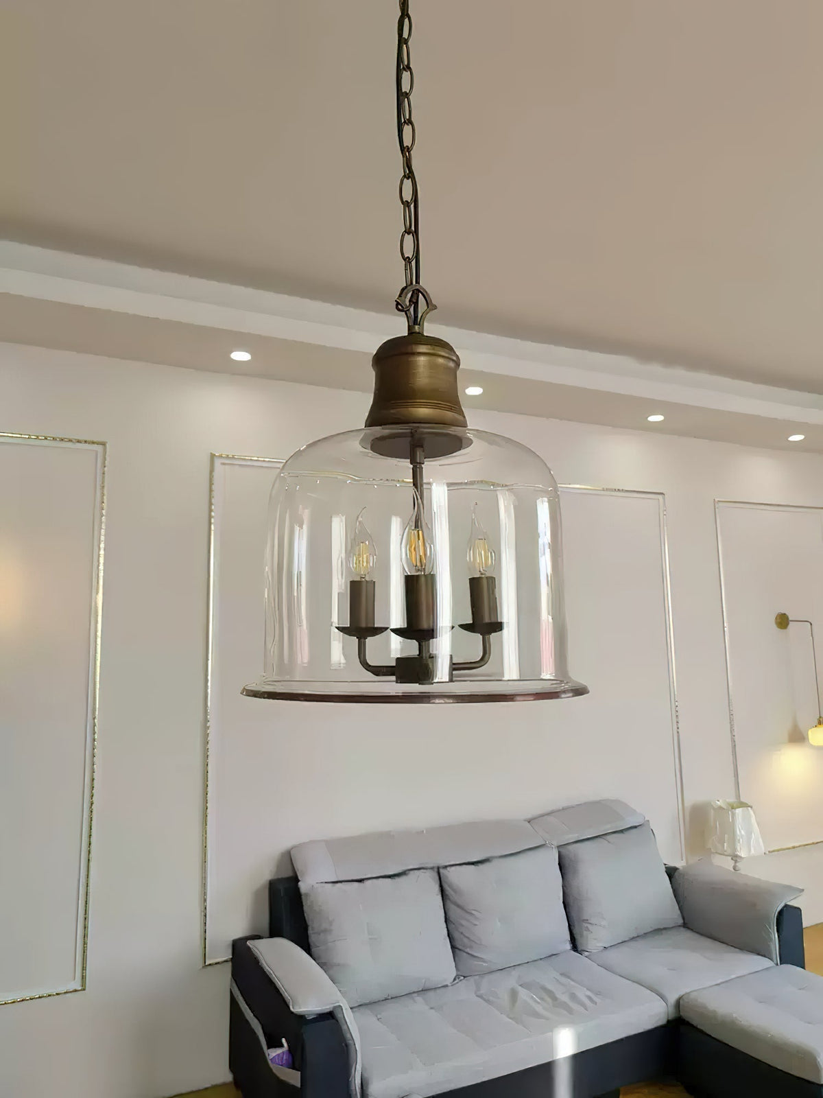Celaniella Eleganza vintage lampada a sospensione in vetro