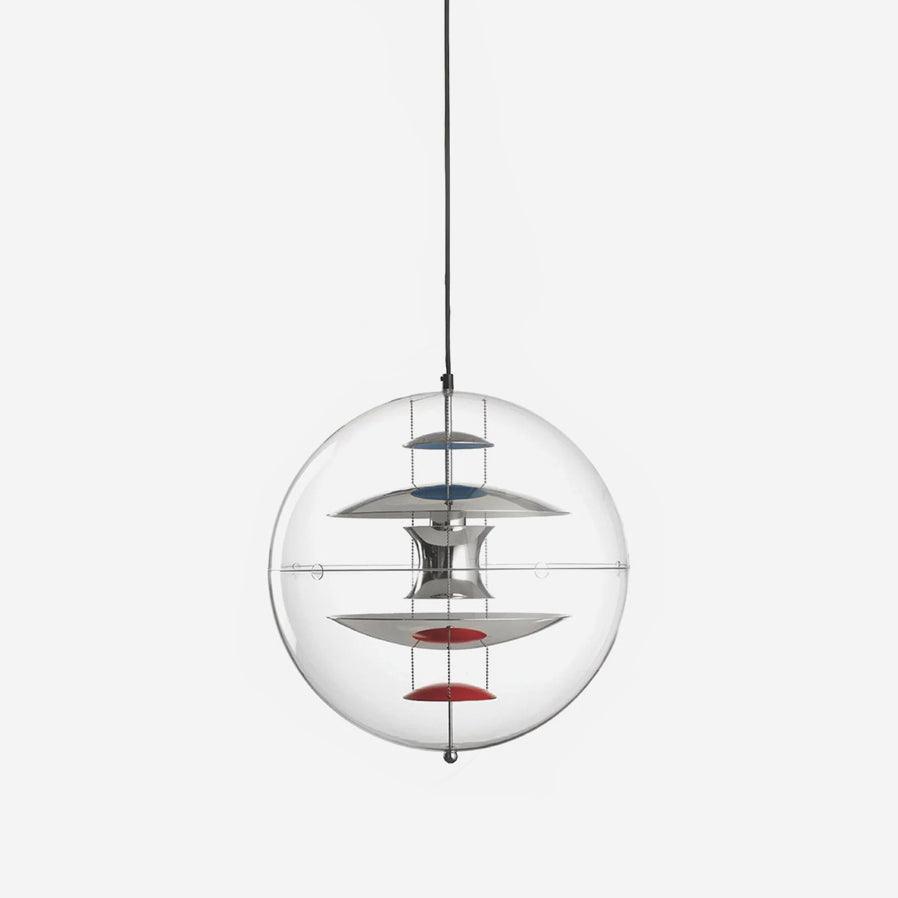 Lampada a sospensione Floating Geometric Layers Clear globo Futuristica moderna