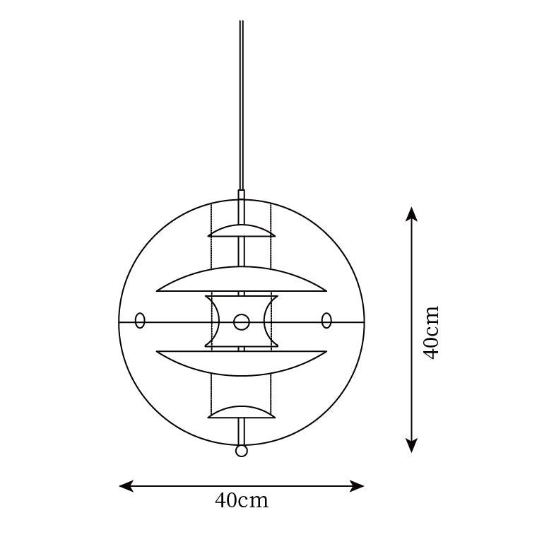 Lampada a sospensione Floating Geometric Layers Clear globo Futuristica moderna