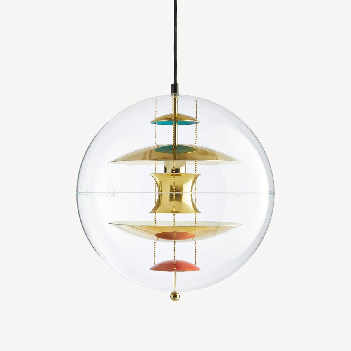 Lampada a sospensione Floating Geometric Layers Clear globo Futuristica moderna