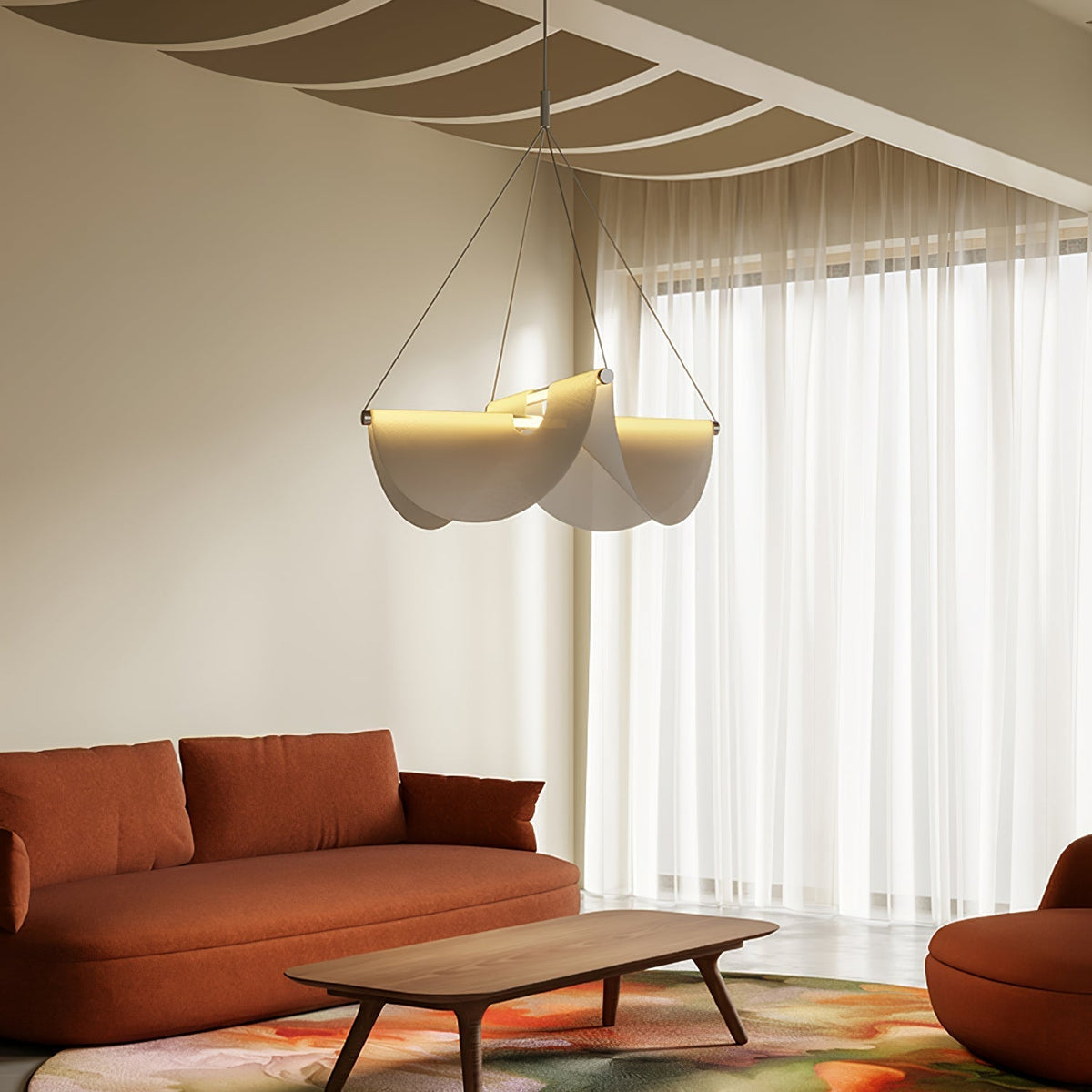 Avenuelle lampada a sospensione Postmoderna di lusso a Nastro