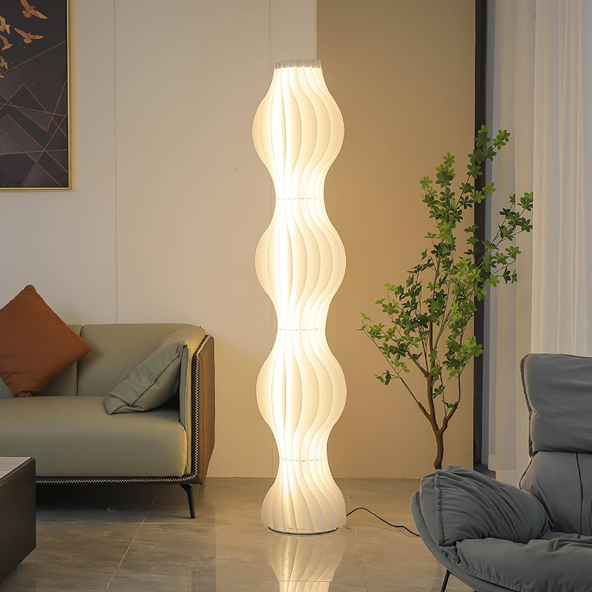 Dotha lampada da terra contemporanea