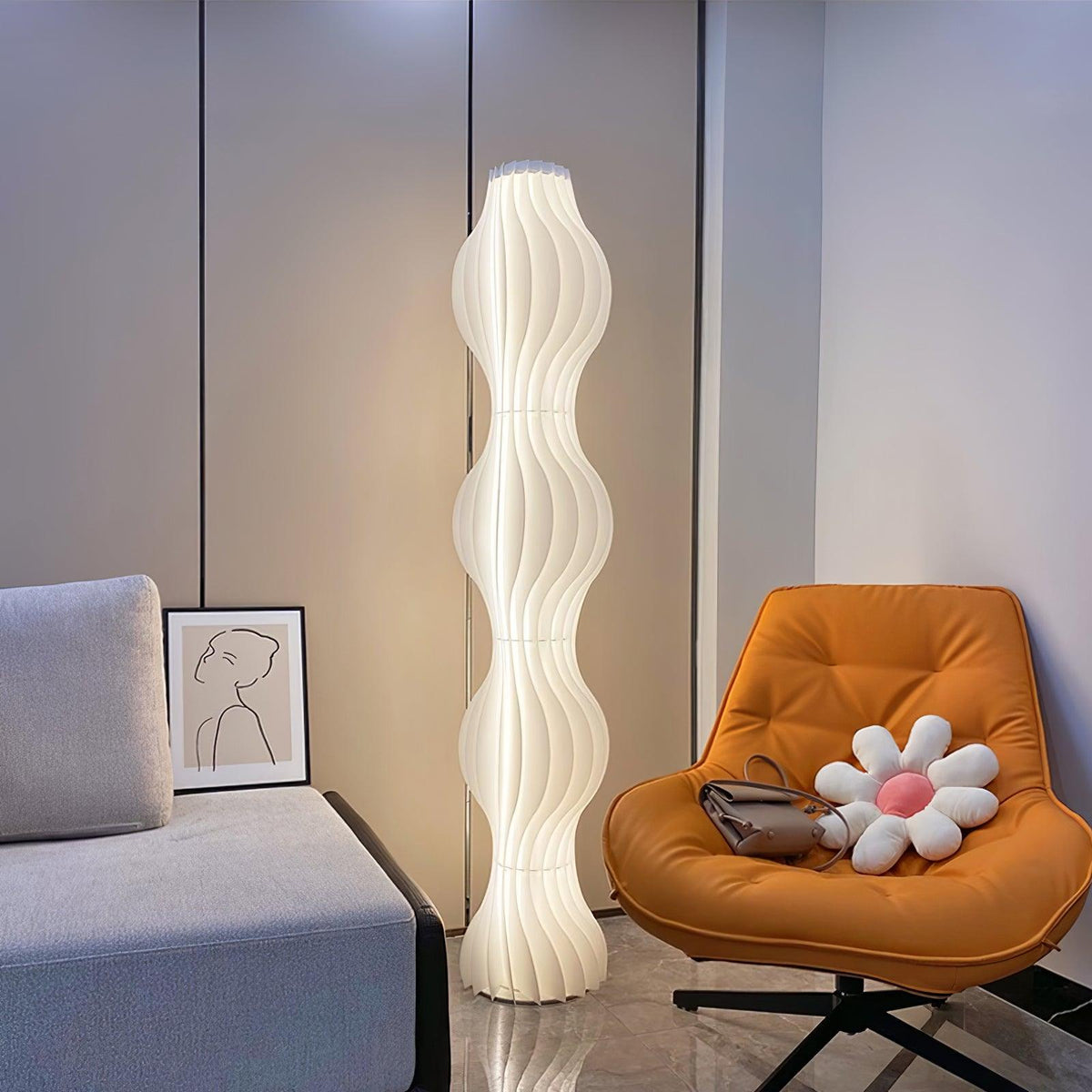 Dotha lampada da terra contemporanea