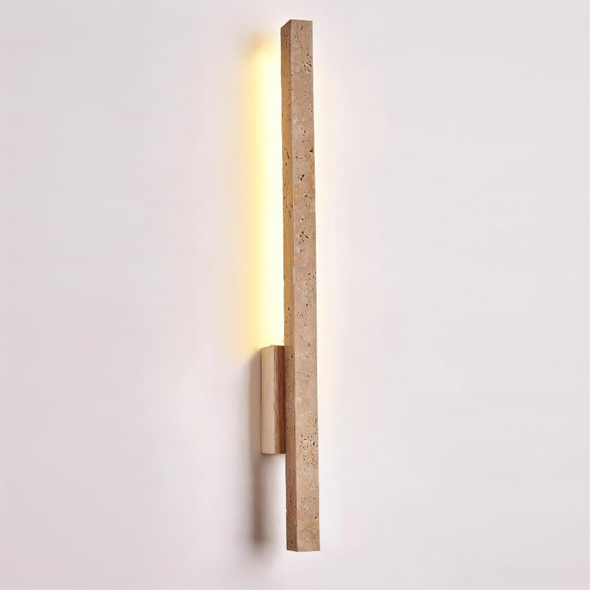 Corvella lampada da parete Slim lineare in travertino minimalista