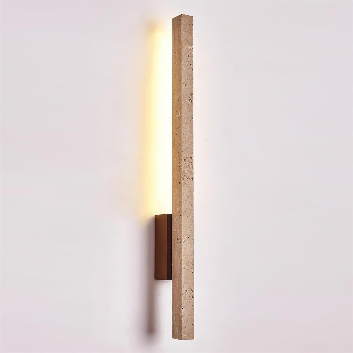 Corvella lampada da parete Slim lineare in travertino minimalista