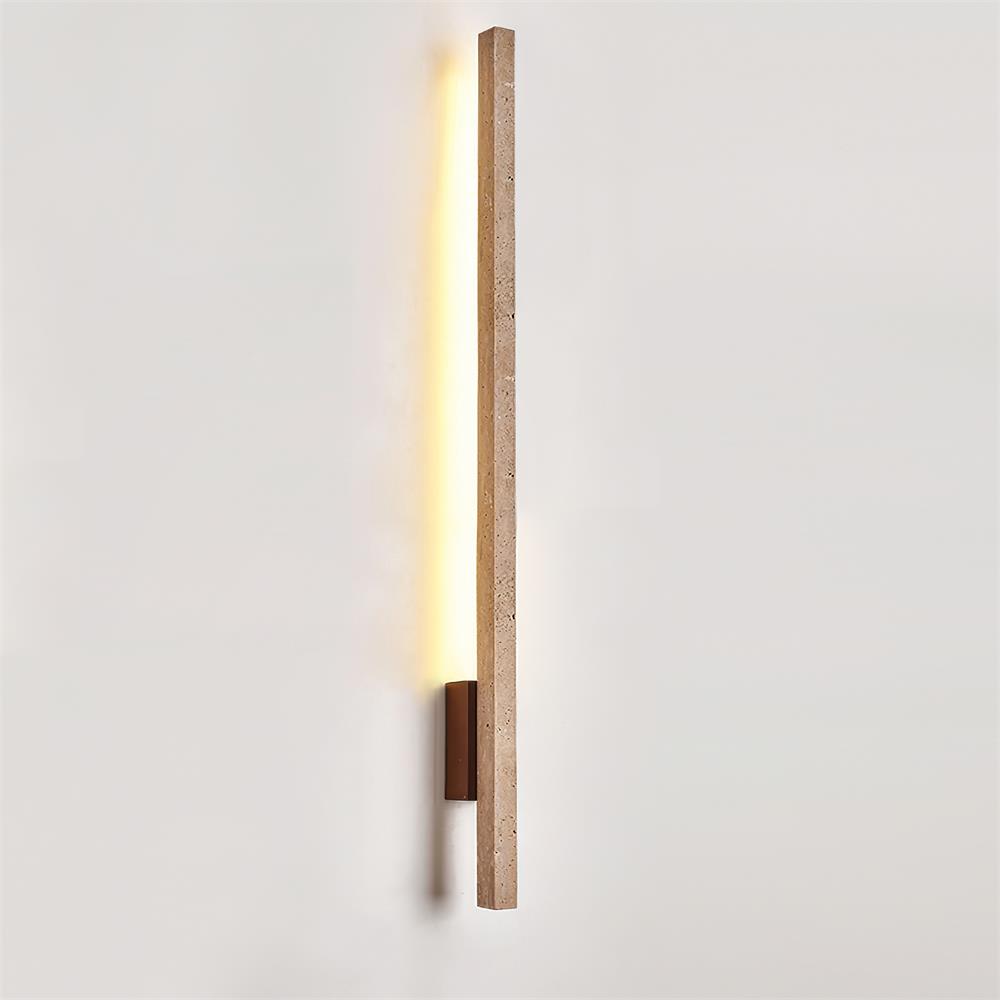 Corvella lampada da parete Slim lineare in travertino minimalista
