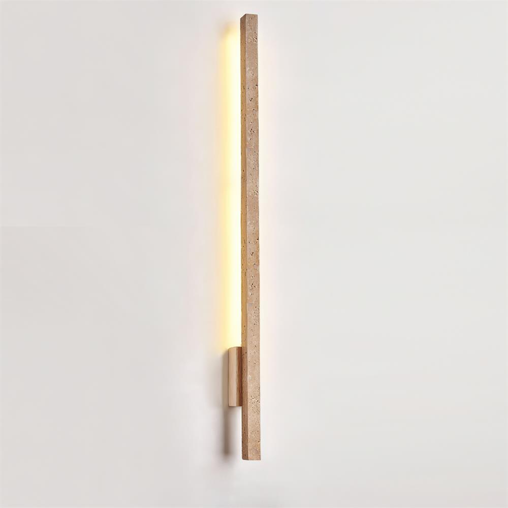 Corvella lampada da parete Slim lineare in travertino minimalista
