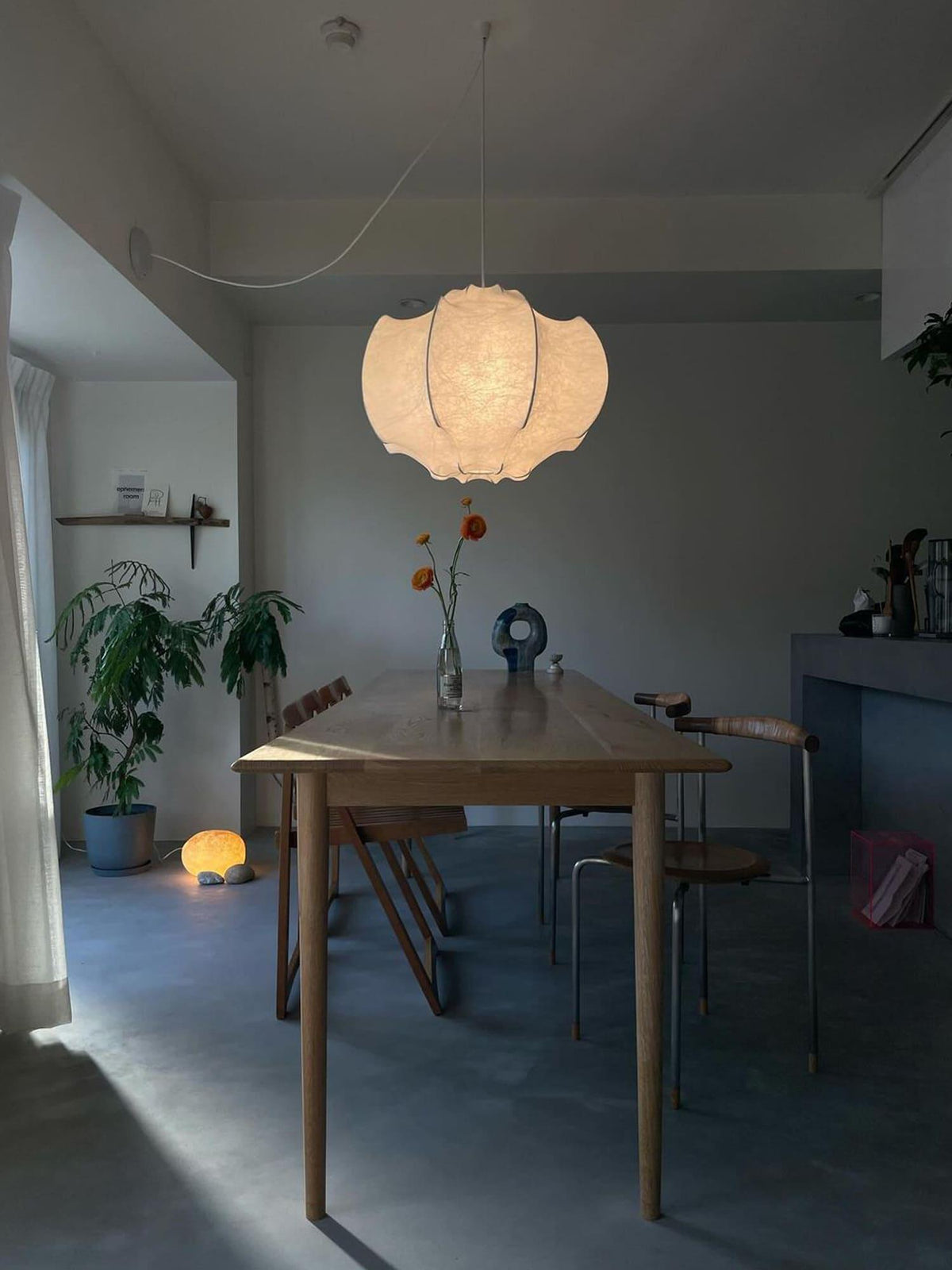 Lotus lampada a sospensione minimalista in Seta