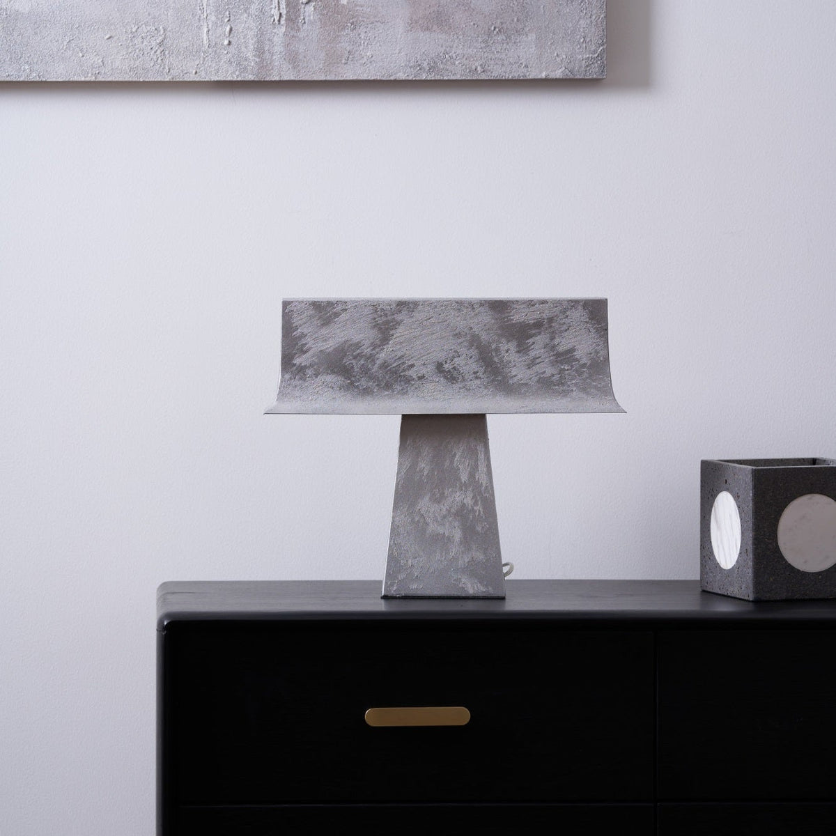 Slate lampada da tavolo minimalista in Acciaio Antico