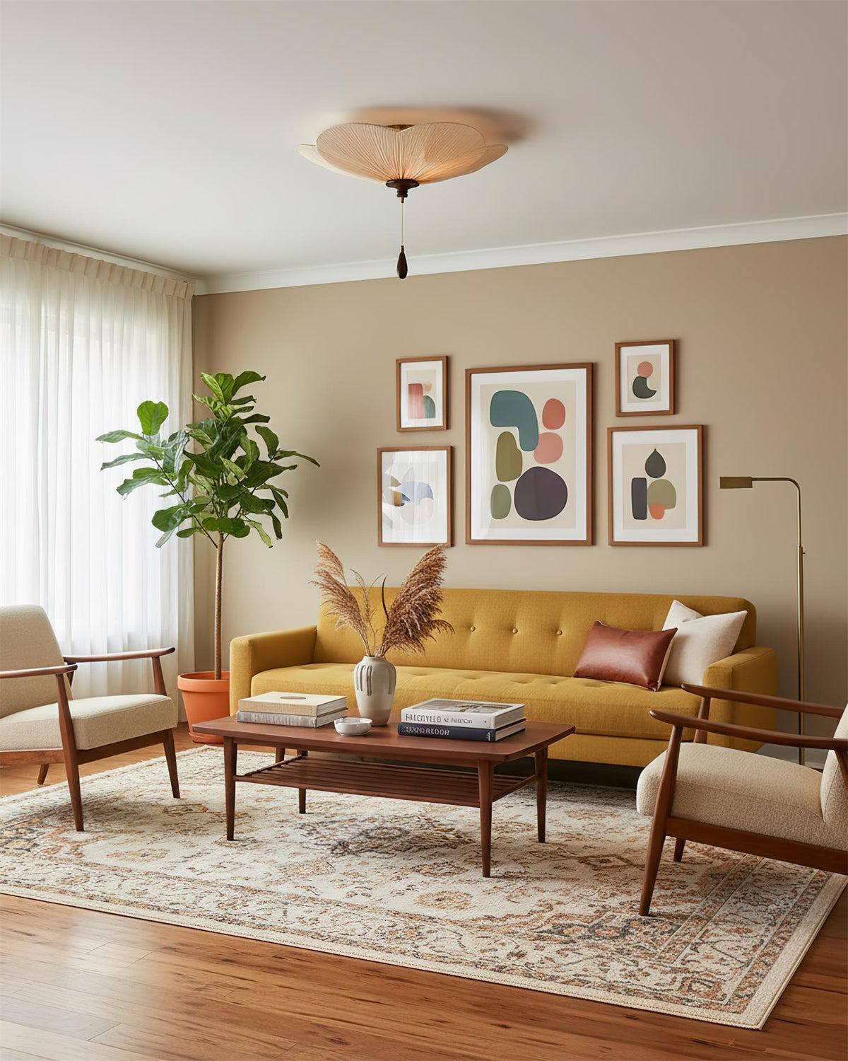 Rivivise lampada da soffitto a foglia