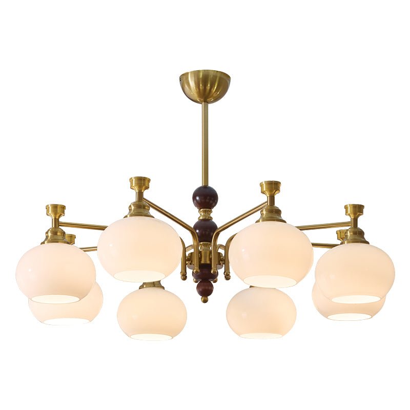 Aursolos lampadario Eleganza Tradizionale legno vetro