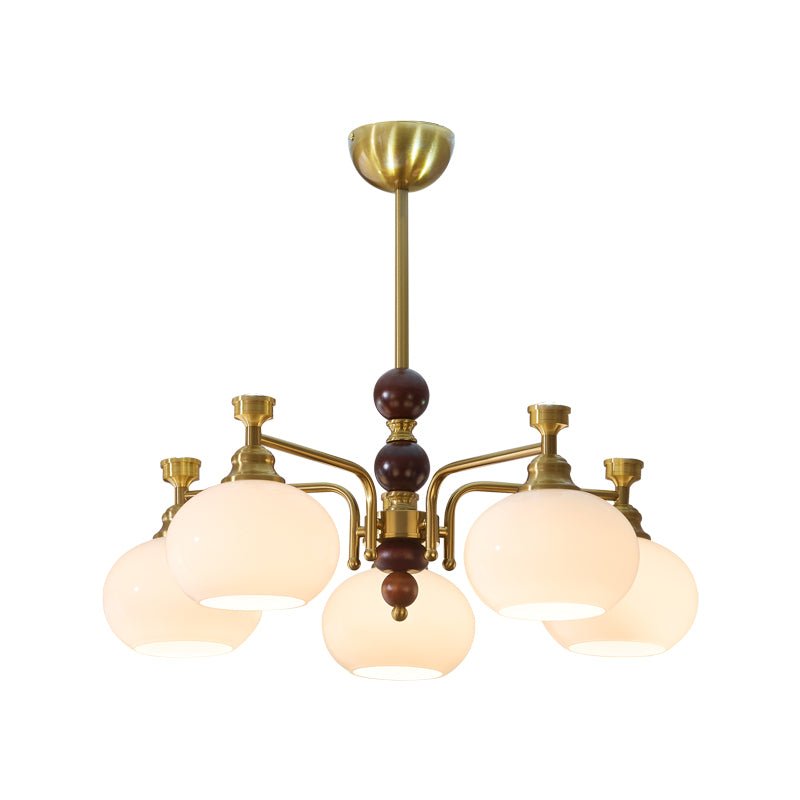 Aursolos lampadario Eleganza Tradizionale legno vetro