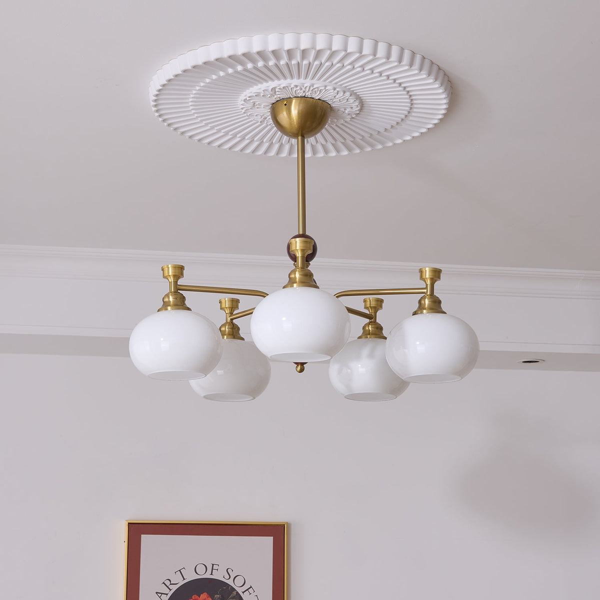 Aursolos lampadario Eleganza Tradizionale legno vetro