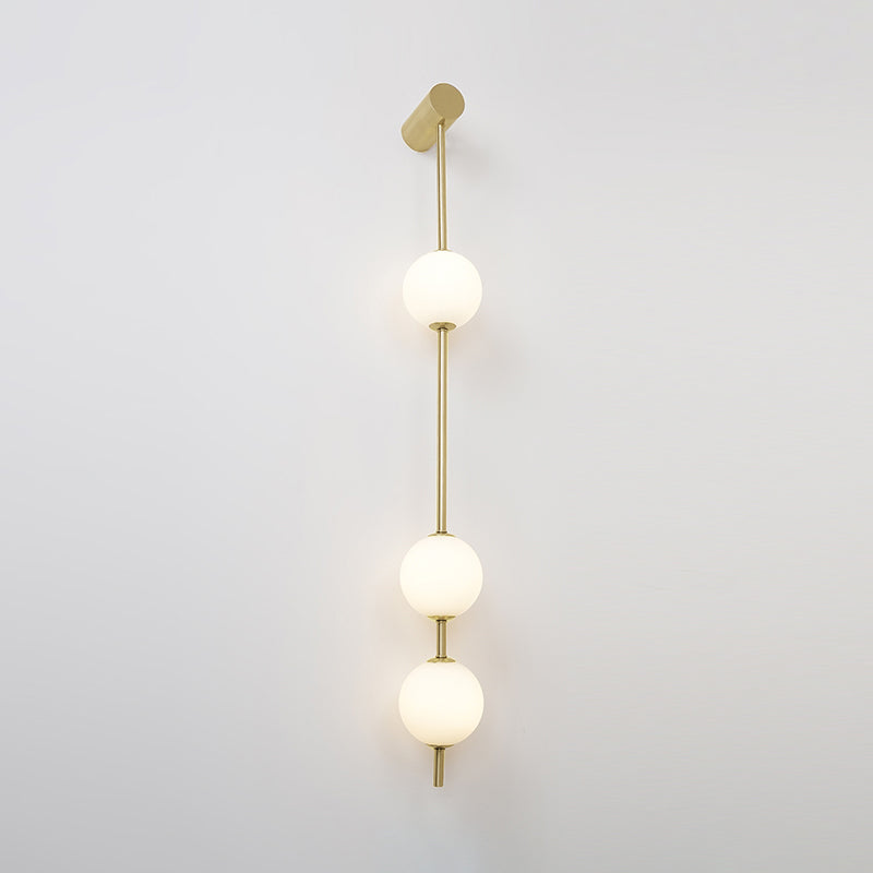 Soloiella lampada da parete Verticali Sferiche ottone a globo