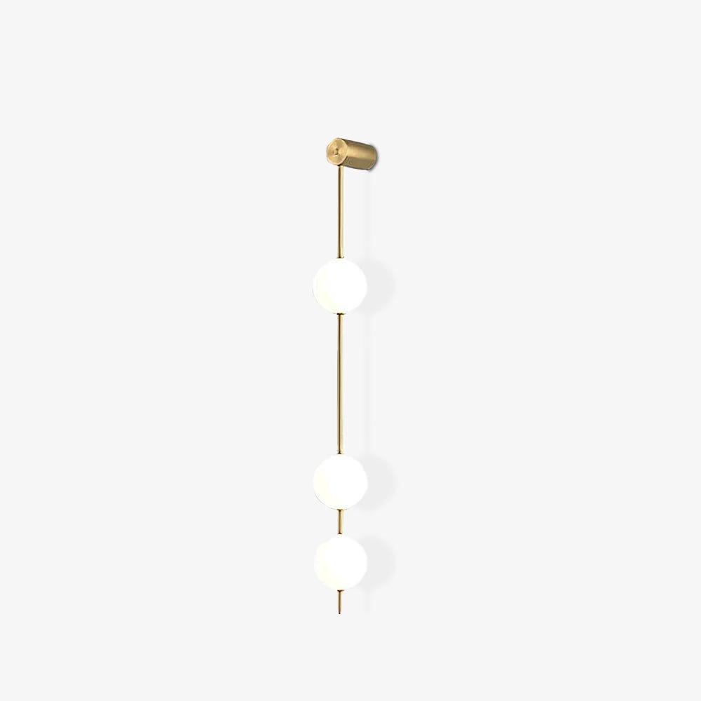 Soloiella lampada da parete Verticali Sferiche ottone a globo