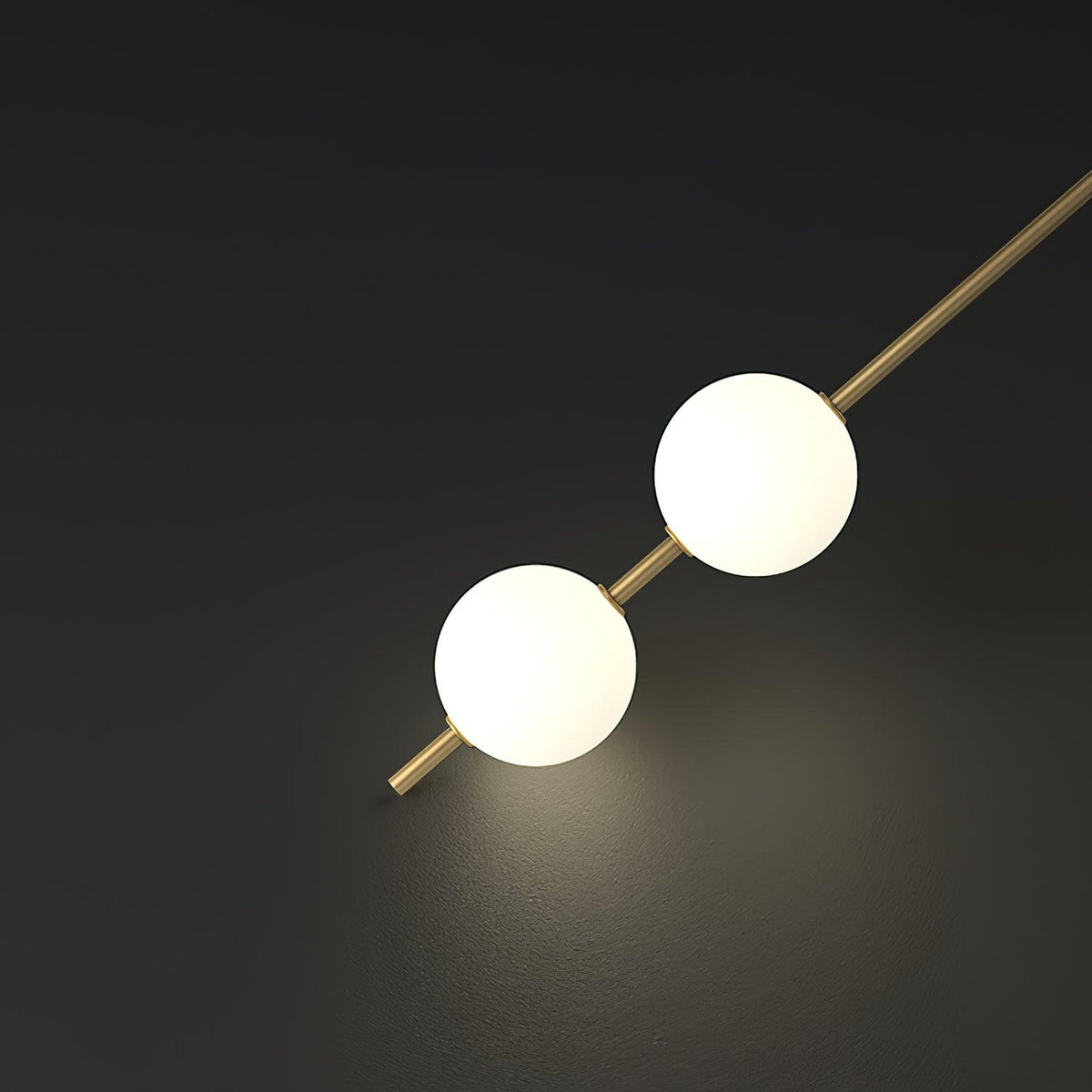 Soloiella lampada da parete Verticali Sferiche ottone a globo