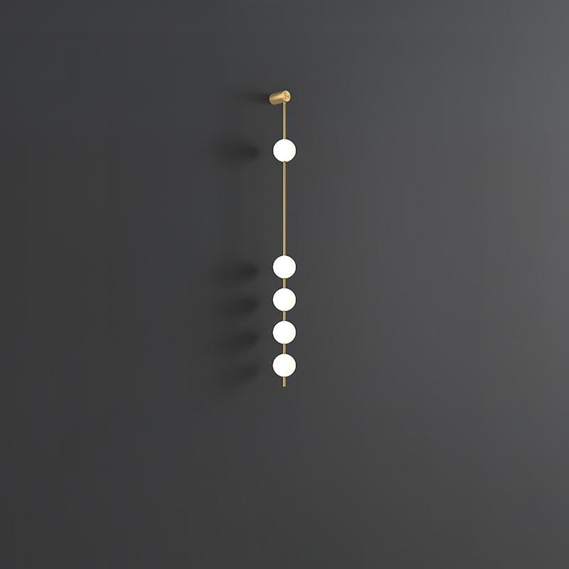Soloiella lampada da parete Verticali Sferiche ottone a globo