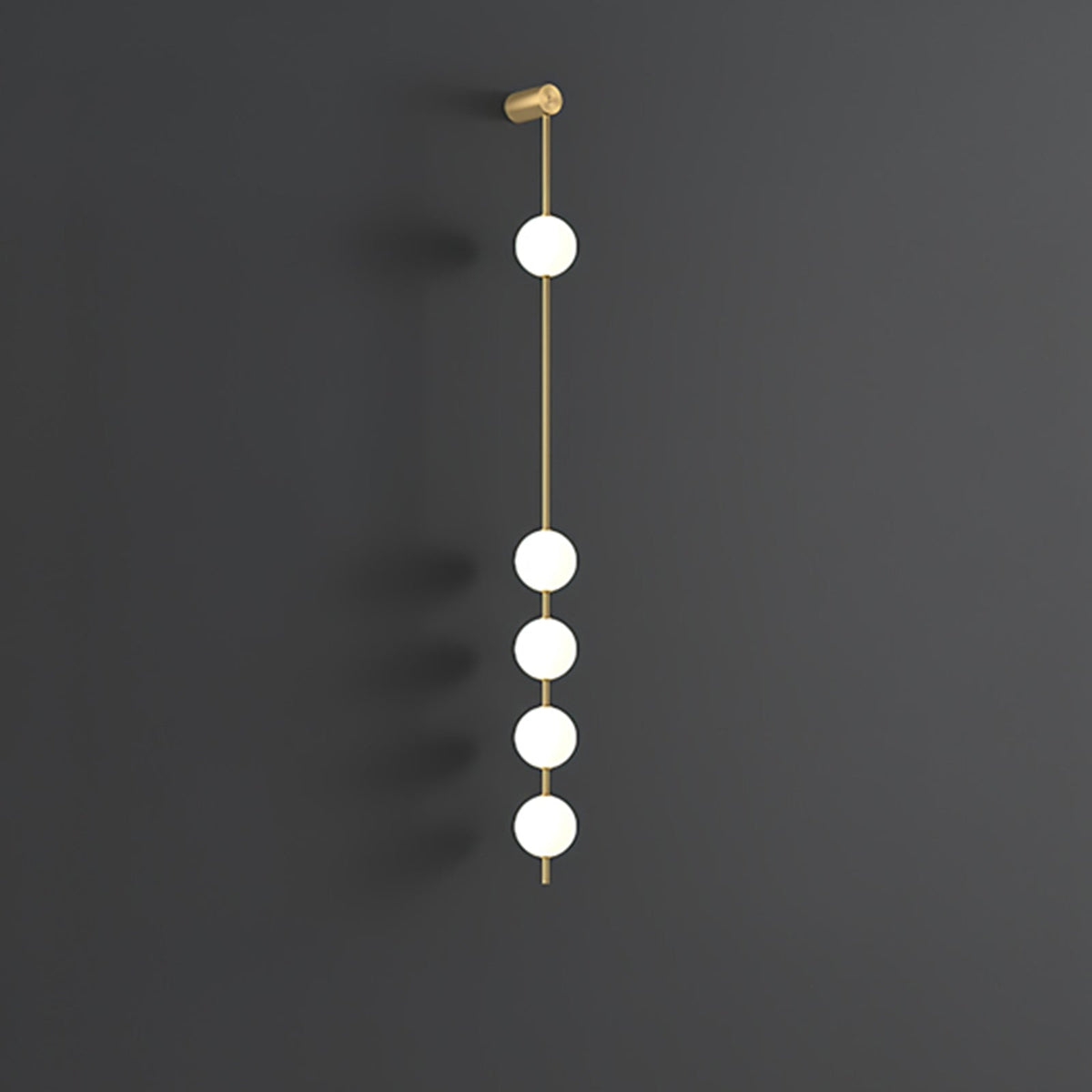 Soloiella lampada da parete Verticali Sferiche ottone a globo