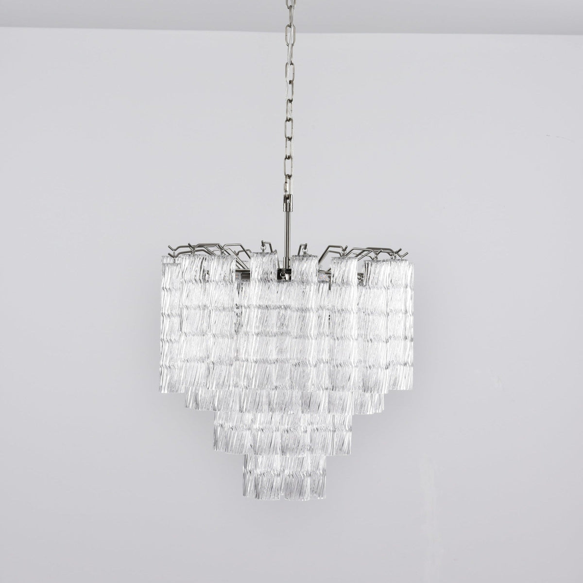 Veliella lampadario vetro Murano a Livelli Onde a Cascata