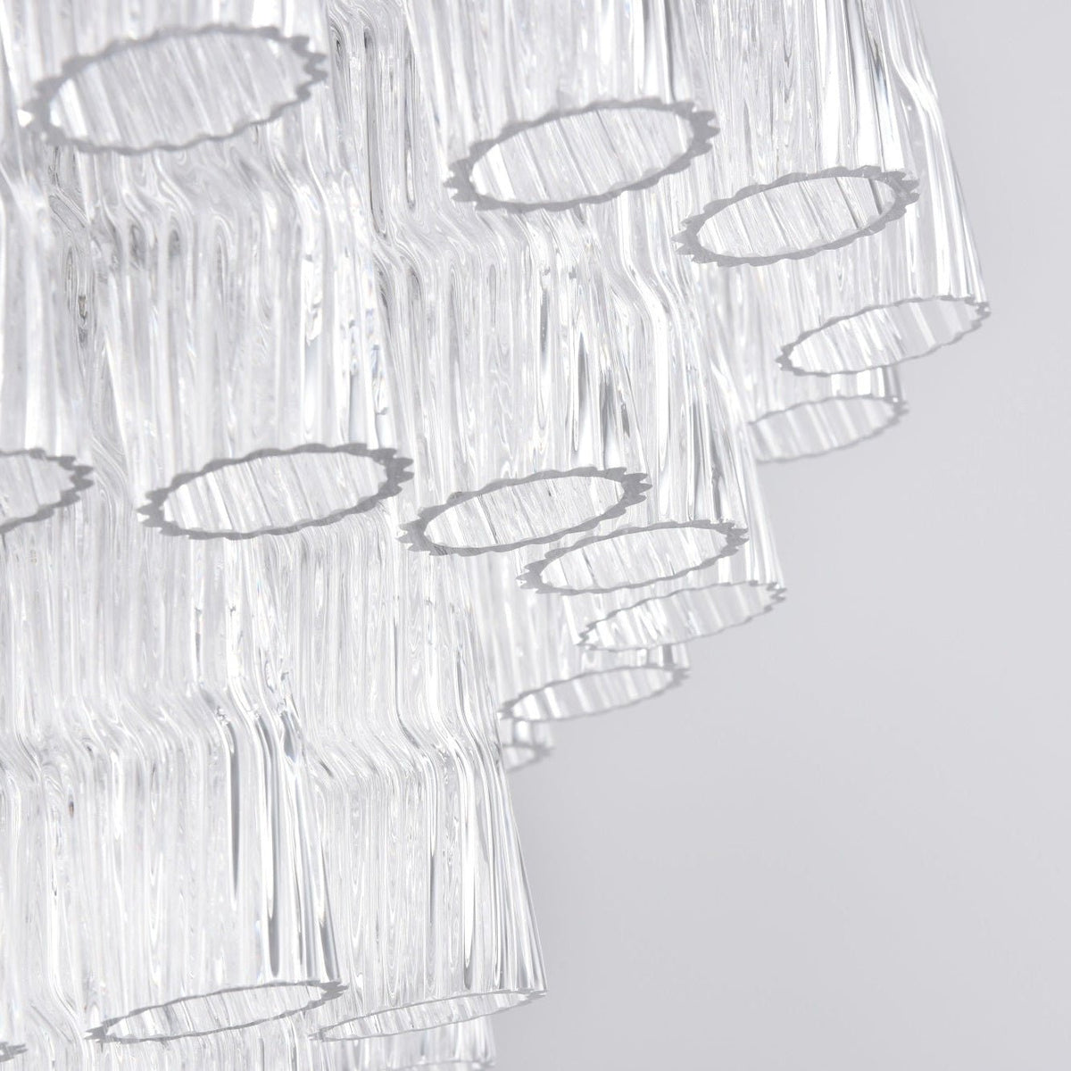 Veliella lampadario vetro Murano a Livelli Onde a Cascata